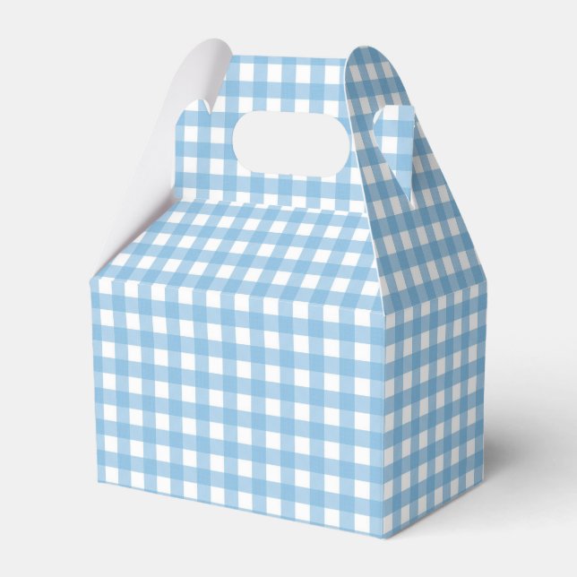 Ballotins Un petit lapin a un an bleu Gingham Anniversaire (Verso)