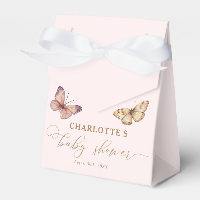 Ballotins Un Petit Papillon Est En Chemin De Baby shower (Verso)