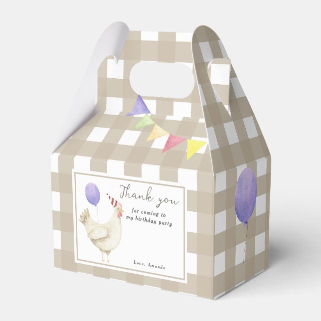 Ballotins Un poussin premier anniversaire Merci (Verso)