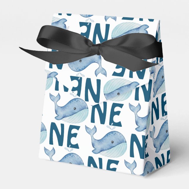 Ballotins Un premier Motif d'aquarelle de baleine d'annivers (Verso)