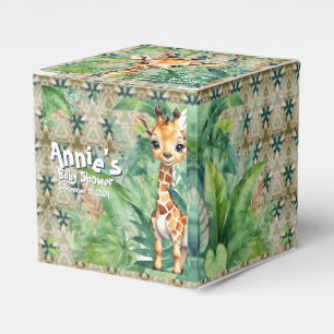 Ballotins Un Safari sauvage Baby shower Giraffe Green