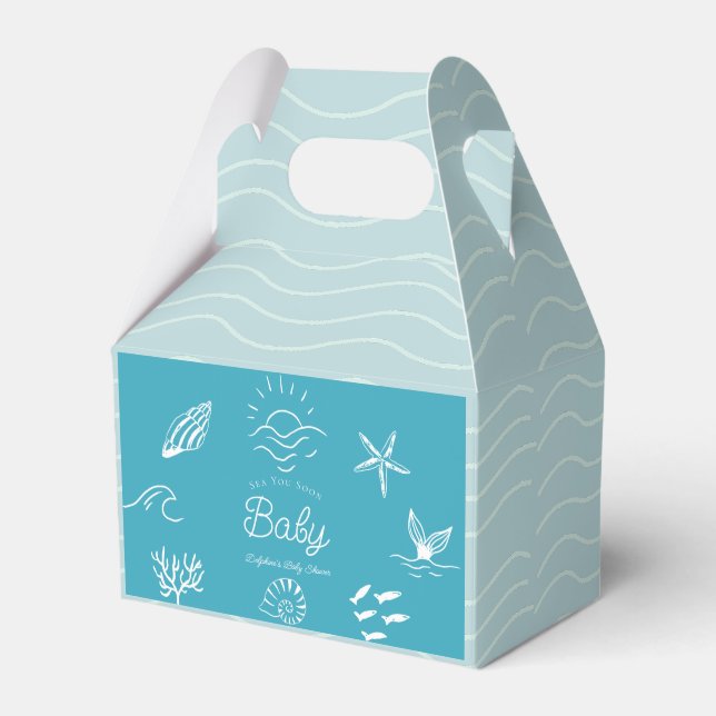 Ballotins Under the Sea You Soon Blue Baby Shower (Verso)