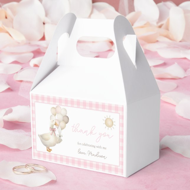 Ballotins UNE Oie Ridicule, Ballons, Gingham Rétro (Mariage)