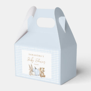 Ballotins Une petite citrouille automnale en vichy bleu garç