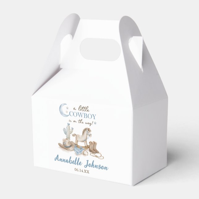 Ballotins Une petite douche pour bébé cow-boy (Verso)