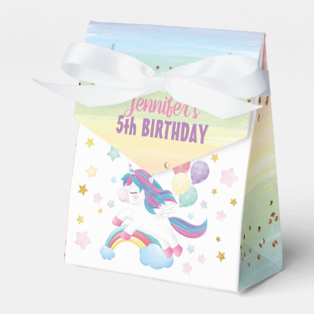 Ballotins Unicorn Anniversaire fête Nom personnalisé (Verso)
