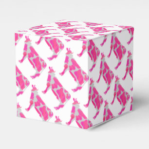 Ballotins Vache rose chaud et blanc Silhouette