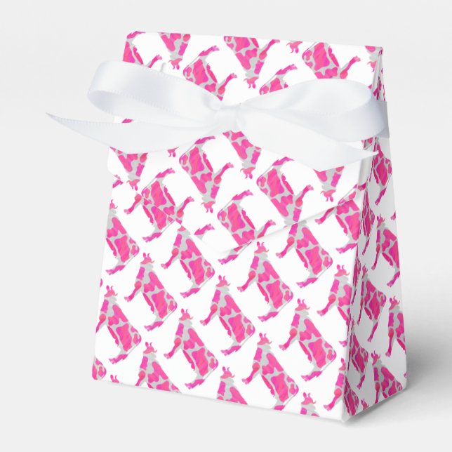 Ballotins Vache rose chaud et blanc Silhouette (Verso)