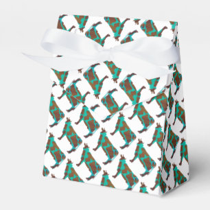 Ballotins Vache Silhouette Brown et Turquoise