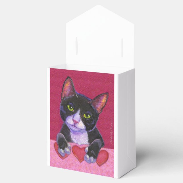 Ballotins Valentine Black Tuxedo avec Coeurs (Ouvert)