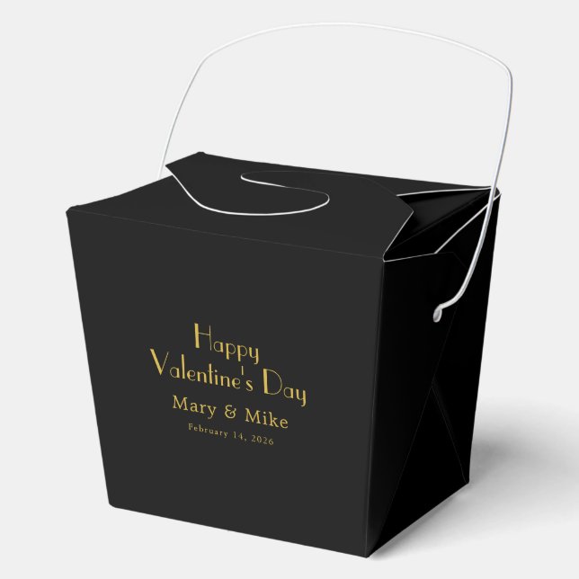 Ballotins Valentine's Day Custom Name Solid Black Take Out (Recto)