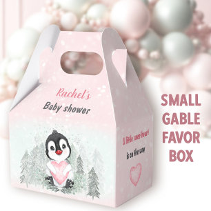 Ballotins Valentines d'hiver Penguin Baby shower fille