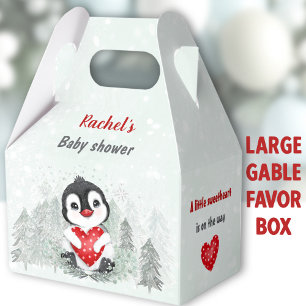 Ballotins Valentines d'hiver Penguin Boy Baby shower grand