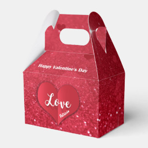 Ballotins Valentines Red Paper Heart Parties scintillant Bal