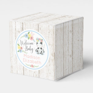 Ballotins Veau floral bébé Vache Bienvenue Baby Shower Fête