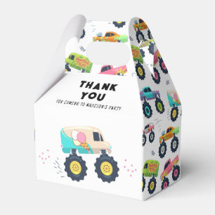 Ballotins Véhicules Monstres Camions Anniversaire Merci