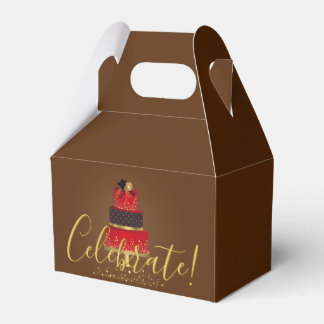 Ballotins Velours Rouge Célébrer Étiquette | Marron Chocolat
