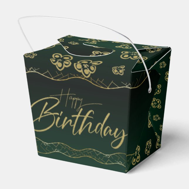 Ballotins verde lindo para cumple con flores (Arrière)