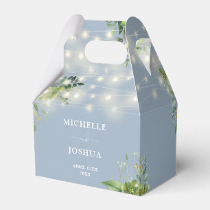 Ballotins Verdure Floral String Lumières Dusty Blue Mariage