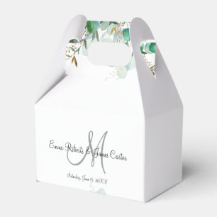 Ballotins Verdure Monogramme Mariage Faveur Boîtes