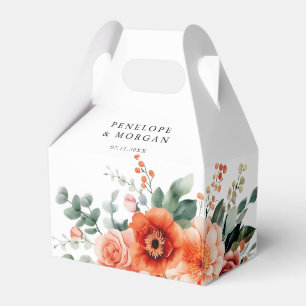 Ballotins Verona Sunset Bright Orange Moderne Mariage Floral