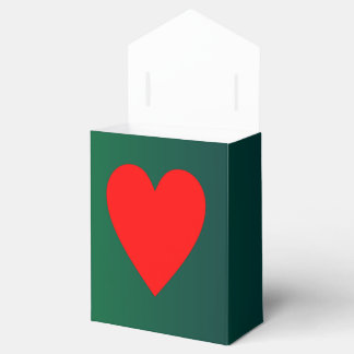 Ballotins Vert au coeur rouge >Valentines Ballotin