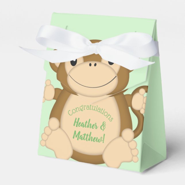 Ballotins Vert Baby shower singe (Verso)
