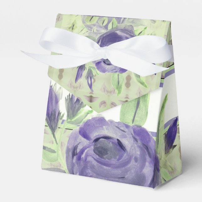 Ballotins Vert doux avec Motif Rose violet (Verso)