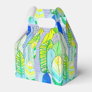 Ballotins Vert Jaune mignon Moderne Tropical Boho Feuille