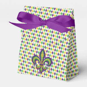 Ballotins Vert jaune pourpre Mardi Gras fleur de lis