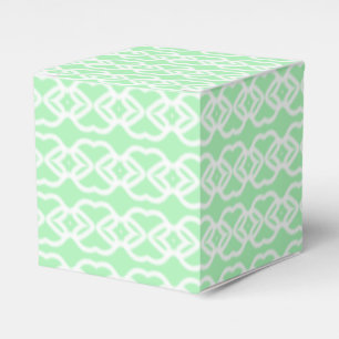 Ballotins Vert pastel avec motif de clôture blanc sur
