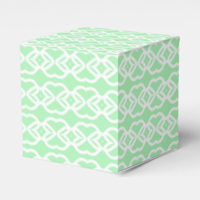 Ballotins Vert pastel avec motif de clôture blanc sur (Verso)