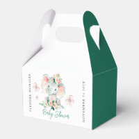 Vert rose mignon Baby shower de cadre d'éléphant F