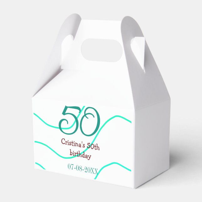 Ballotins Vert rouge 50 anniversaire ajouter nom date p (Verso)