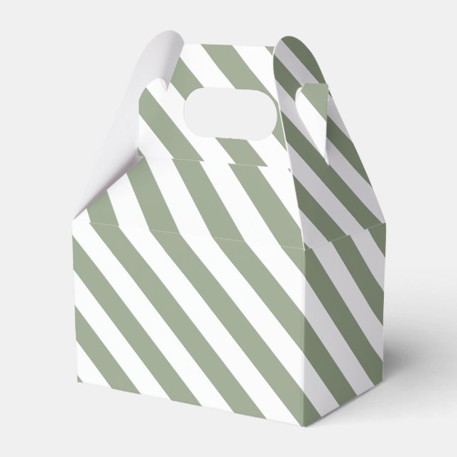Ballotins Vert sauge clair et rayure blanche (Verso)