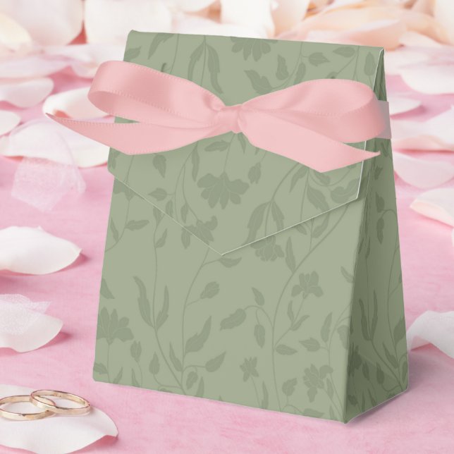 Ballotins Vert sauge floral mariage (Mariage)