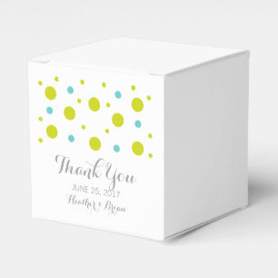 Ballotins Vert Turquoise Confetti Mariage Faveur Boîtes