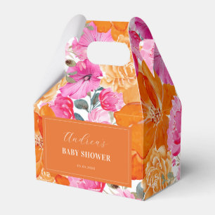 Ballotins Vibrant Baby shower Floral Rose & Orange Garden
