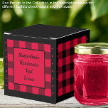 Ballotins Vichy de Buffalo - Rouge et Noir - Classique de Bû<br><div class="desc">Boîte de faveurs à carreaux buffalo classique rouge et noir ou de bûcheron. Le texte des deux côtés de la boîte est personnalisable. Si vous utilisez le bouton / outil 'modifier le design', vous pouvez également ajouter vos propres images / photos. D'autres coloris disponibles. Voir la collection de toutes les...</div>