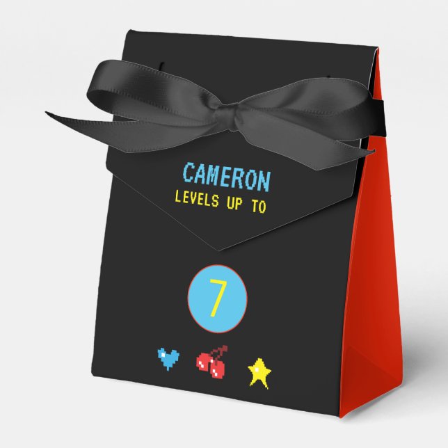 Ballotins Video Gamer Red Black Arcade 7e anniversaire (Verso)