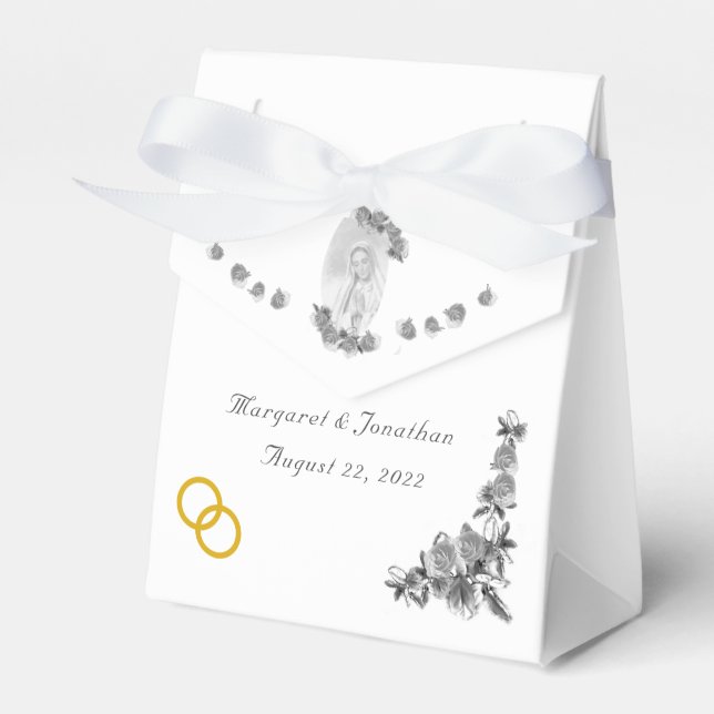 Ballotins Vierge Marie Catholique Mariage Argent (Verso)