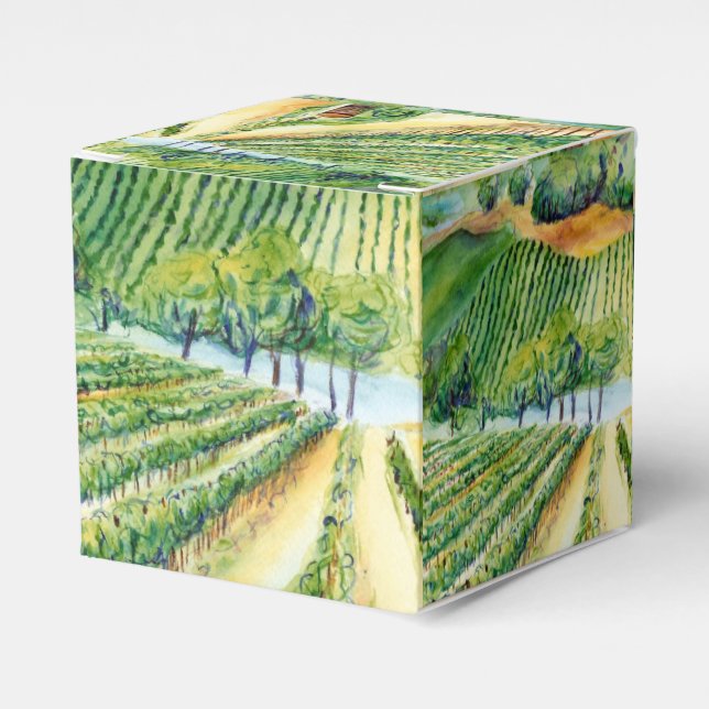Ballotins Vignobles Vignoble Fête Boîte cadeau personnalisée (Verso)
