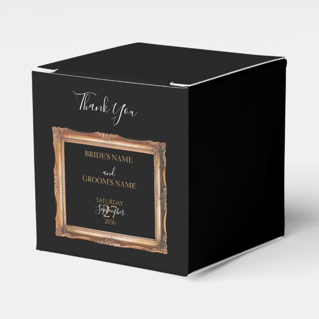 Ballotins Vintage Black & Gold Mariage (Verso)