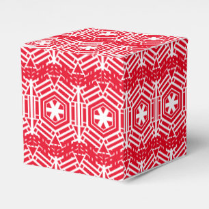 Ballotins Vintage blanc rouge festif cadeau de Noël motif