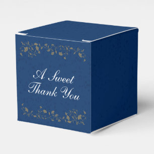 Ballotins Vintage Blue Floral Mariage Library Merci