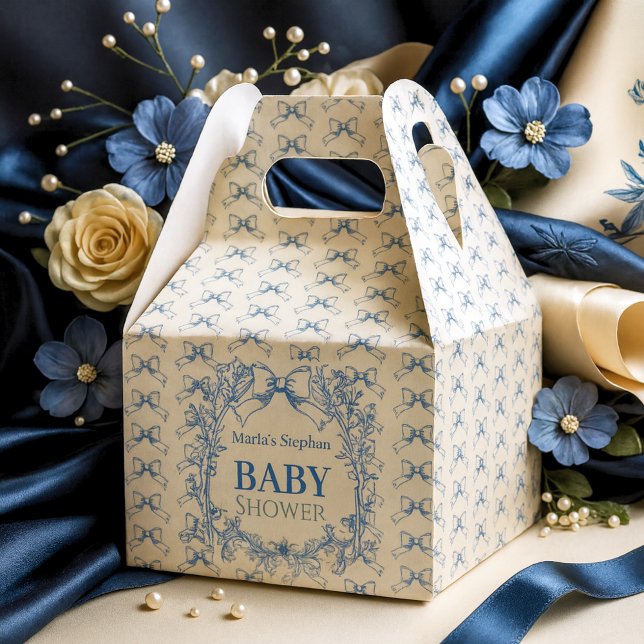 Ballotins Vintage Coquette Blue Bow floral (Créateur téléchargé)