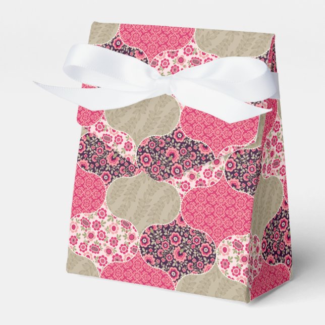 Ballotins Vintage Floral Motif marocain rose (Verso)