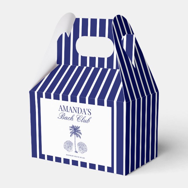 Ballotins Vintage Modern Navy Beach Bachelorette Club (Verso)