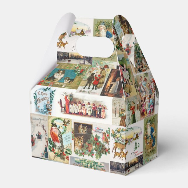 Ballotins Vintage Noël Antique Collage fête de Noël (Verso)