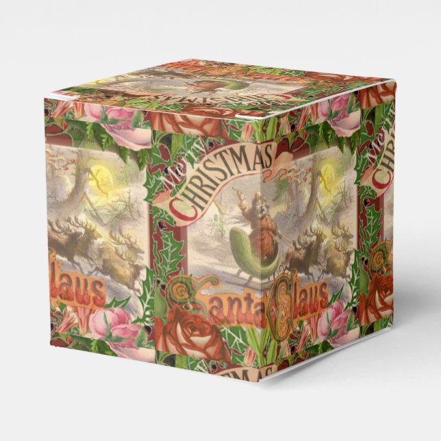 Ballotins Vintage Noël Père Noël Sleigh (Verso)